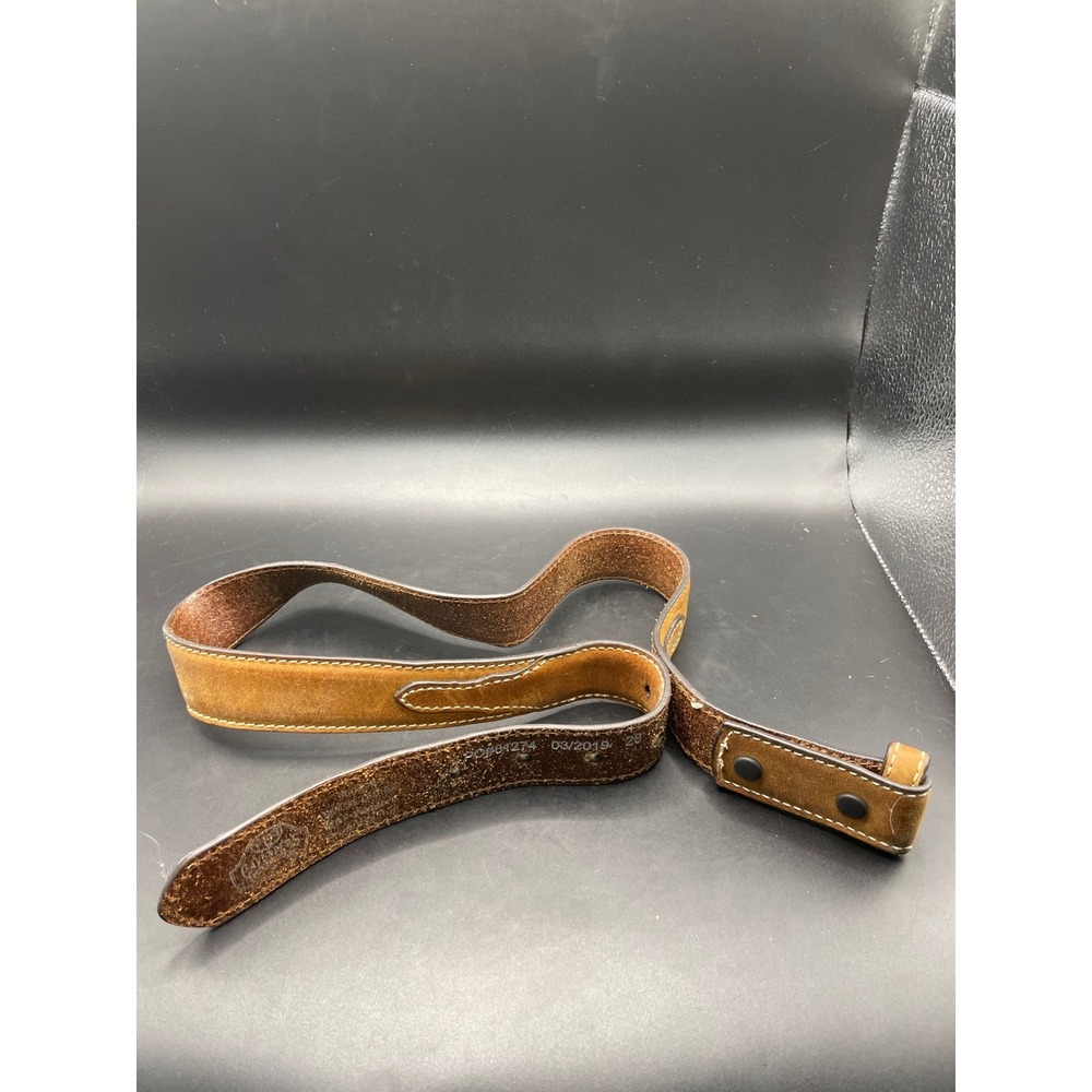 Cavenders Western Distressed Tan Leather Belt Strap No Buckle Size 28 81274